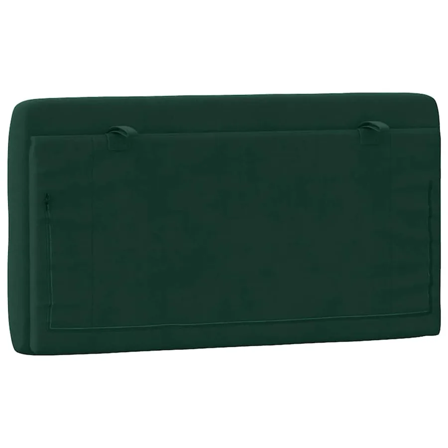 Coussin de tête de lit vert foncé 100 cm velours - 7