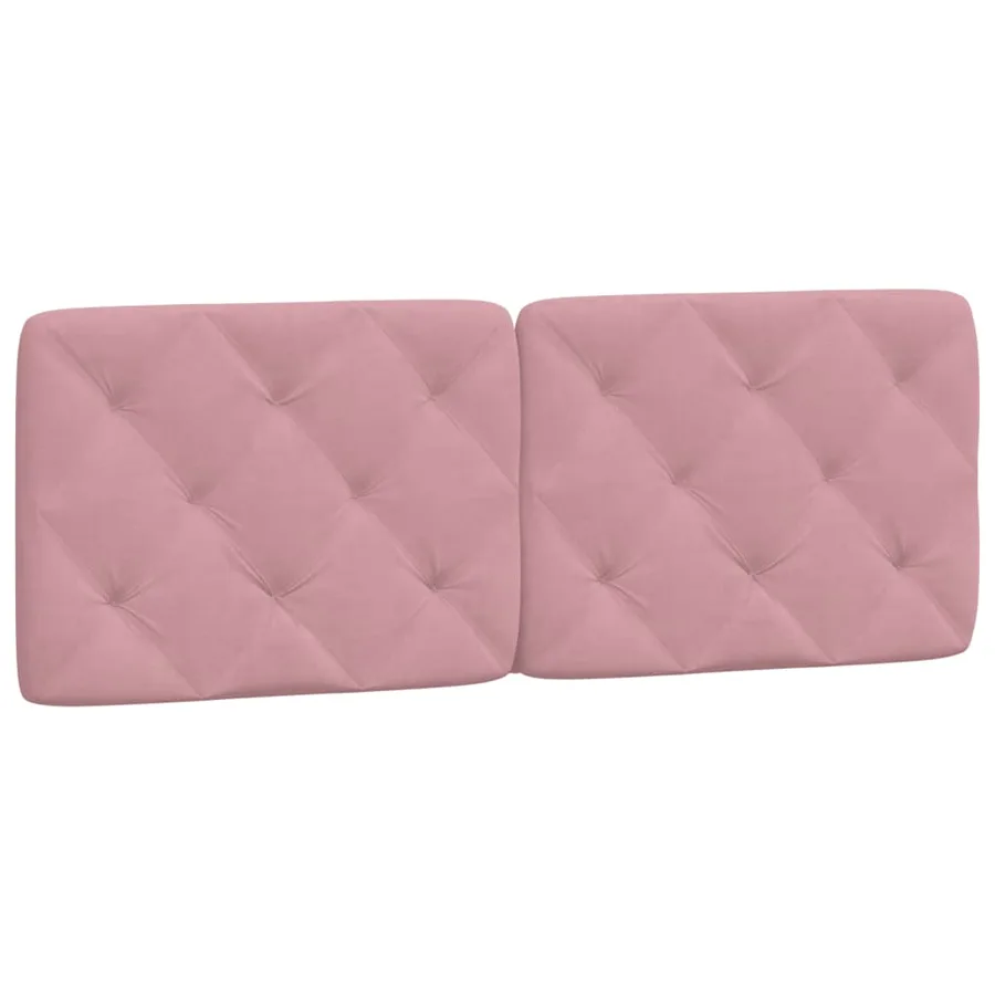 Lit avec matelas rose 140x190 cm velours - 5