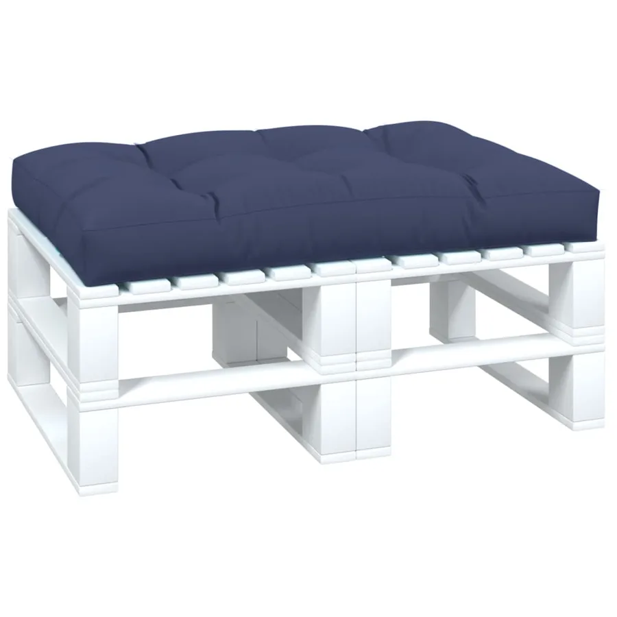 Coussin de palette bleu marine 120x80x12 cm tissu - 3