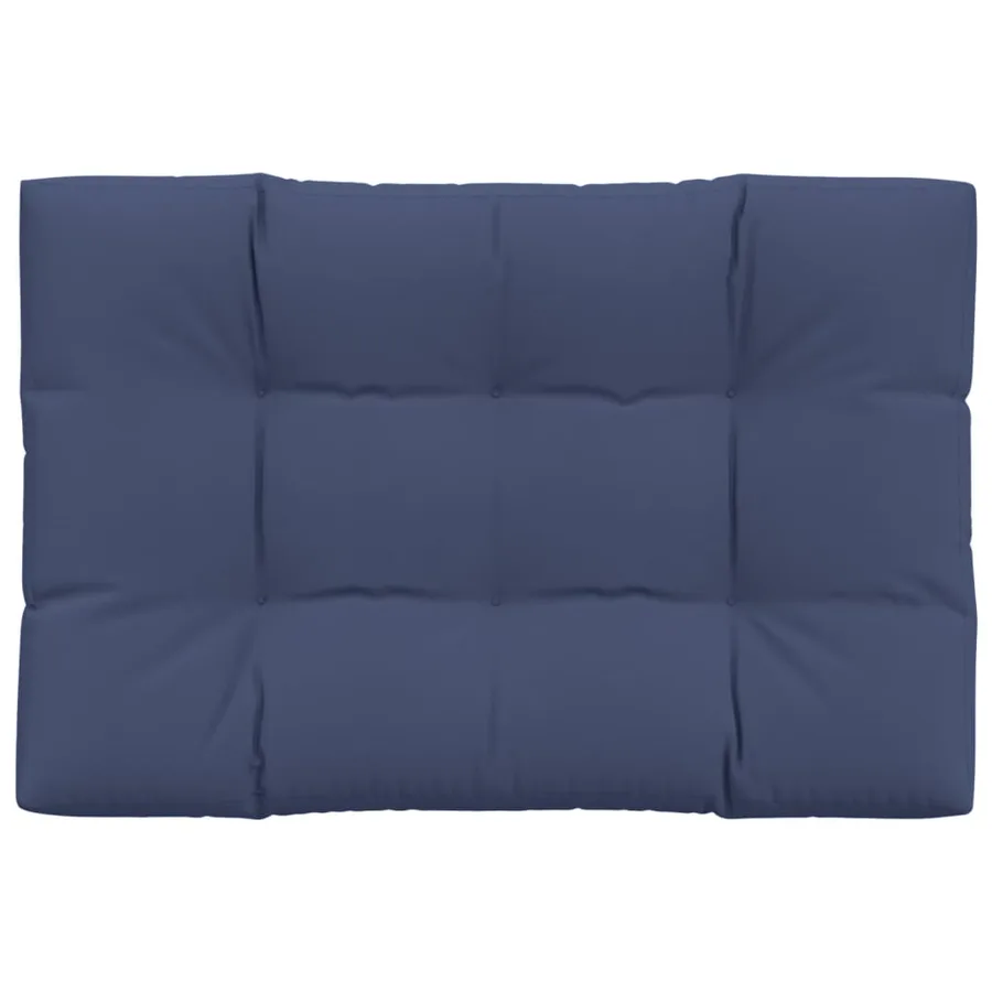 Coussin de palette bleu marine 120x80x12 cm tissu - 6