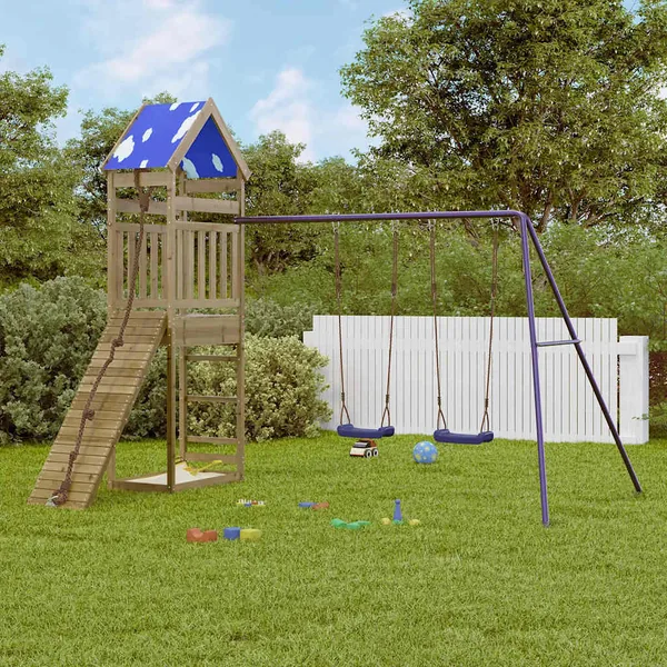 Aire de jeux d'extérieur bois de pin imprégné