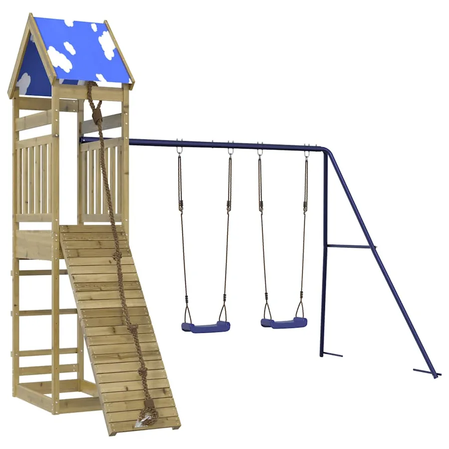 Aire de jeux d'extérieur bois de pin imprégné - 2