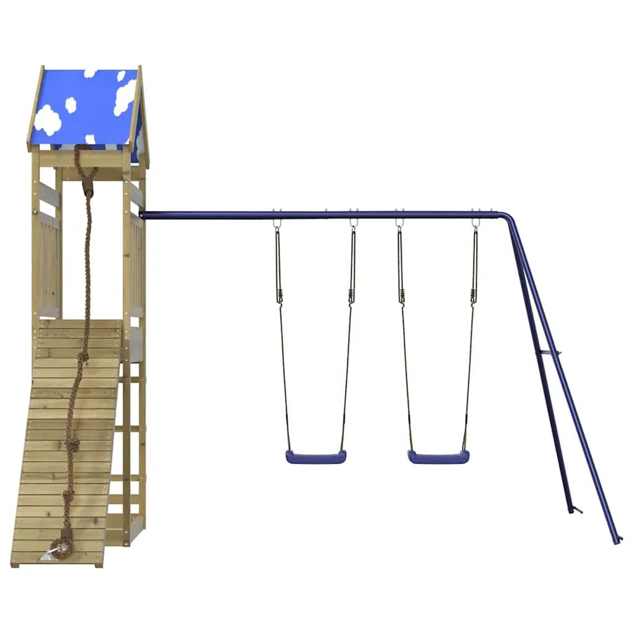 Aire de jeux d'extérieur bois de pin imprégné - 3