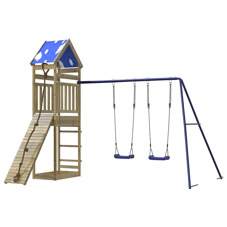 Aire de jeux d'extérieur bois de pin imprégné - 4