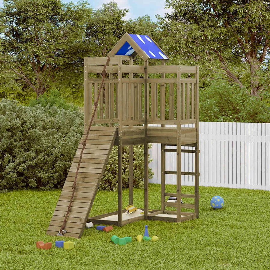 Aire de jeux d'extérieur bois de pin imprégné