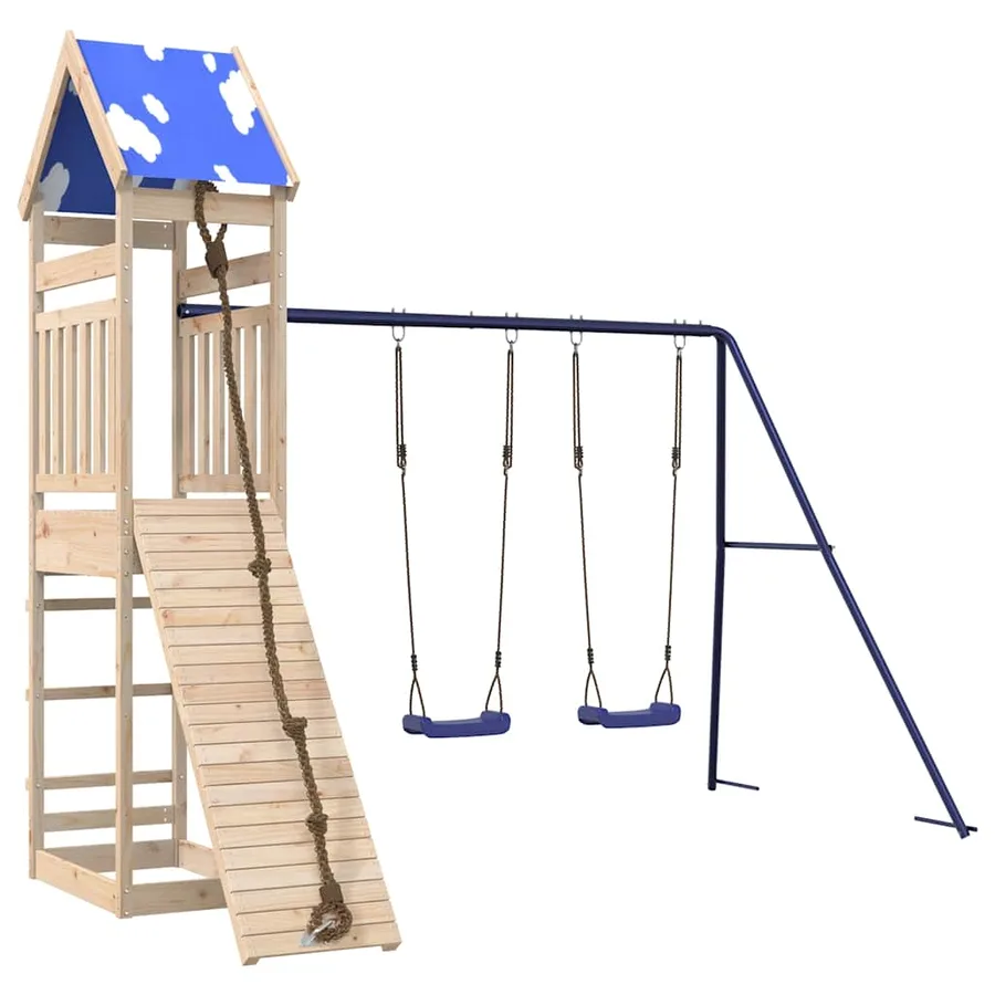 Aire de jeux d'extérieur bois de pin massif - 2