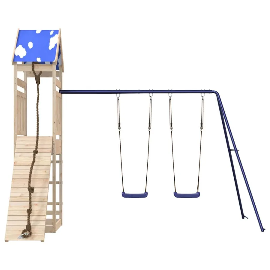 Aire de jeux d'extérieur bois de pin massif - 3