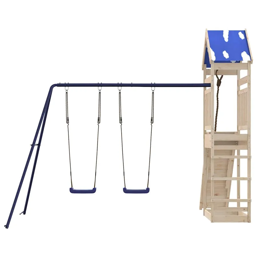 Aire de jeux d'extérieur bois de pin massif - 7