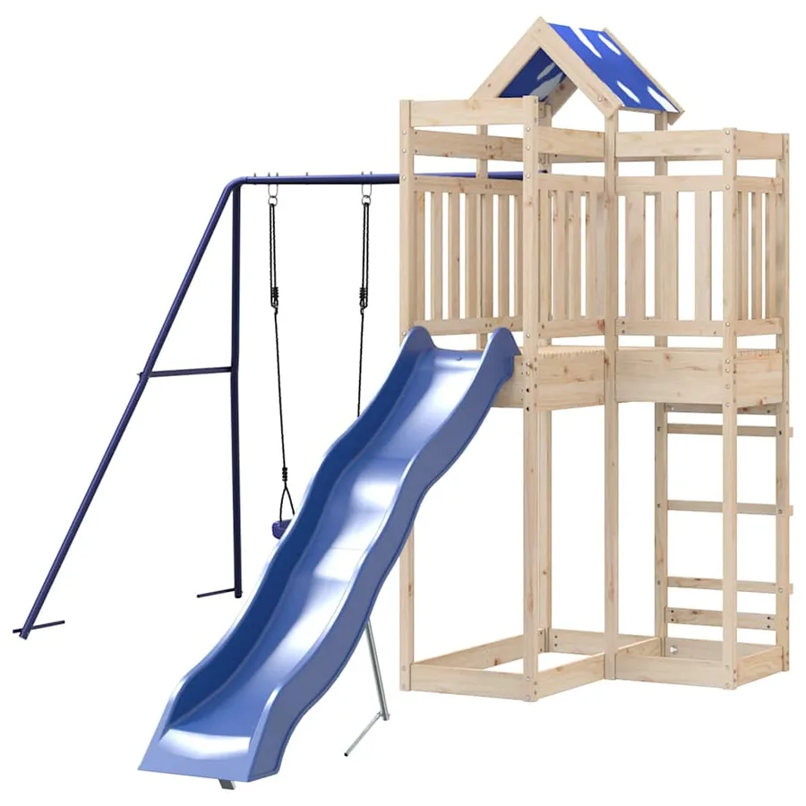 Aire de jeux d'extérieur bois de pin massif - 4