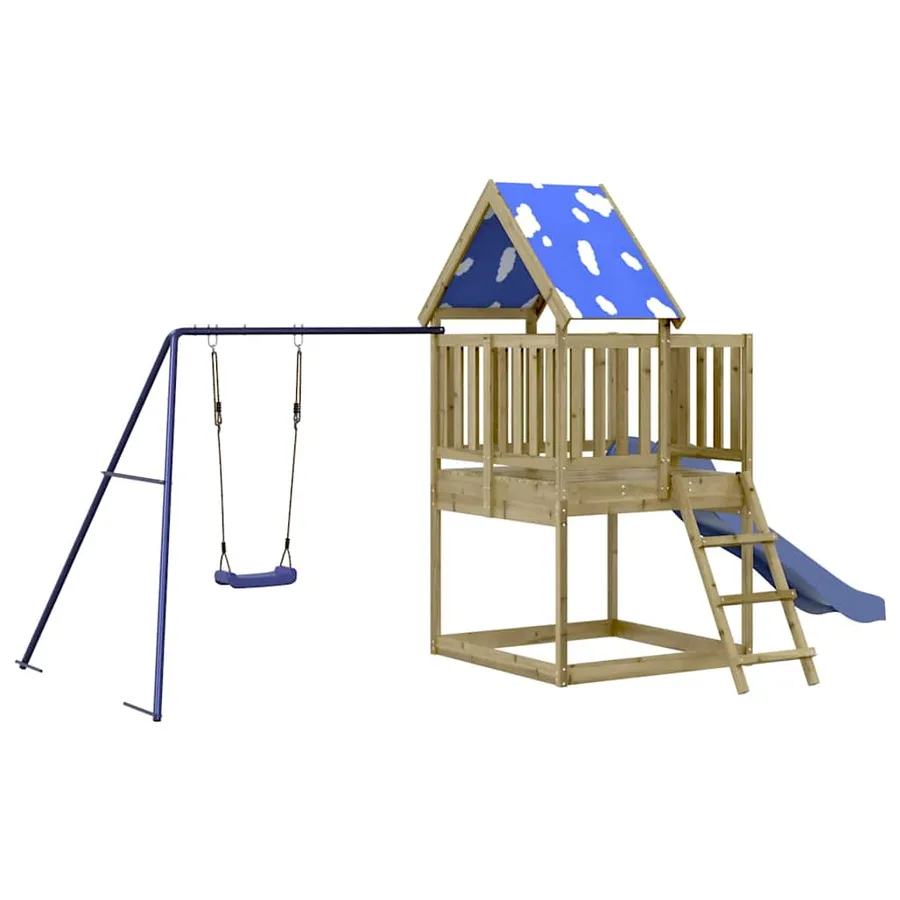 Aire de jeux d'extérieur bois de pin imprégné - 2