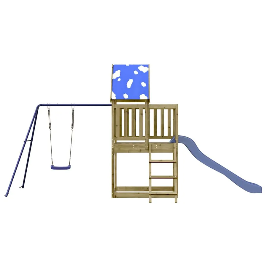 Aire de jeux d'extérieur bois de pin imprégné - 4
