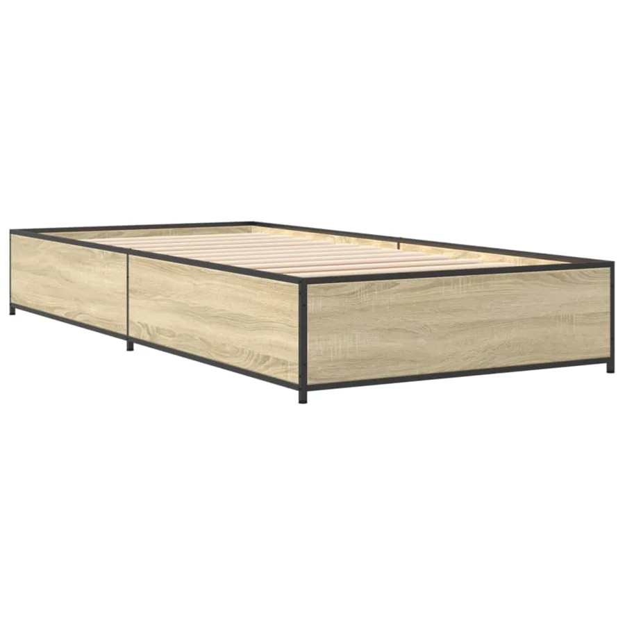 Cadre de lit sans matelas chêne sonoma 75x190 cm - 6