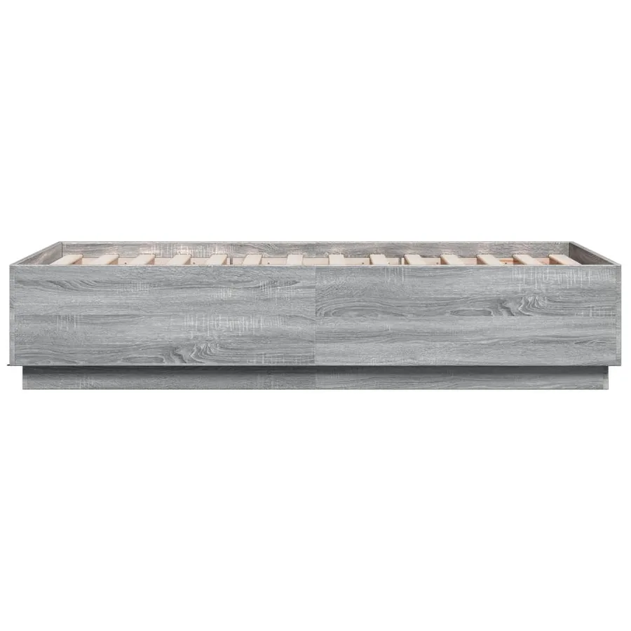 Cadre de lit sans matelas sonoma gris 75x190 cm - 5