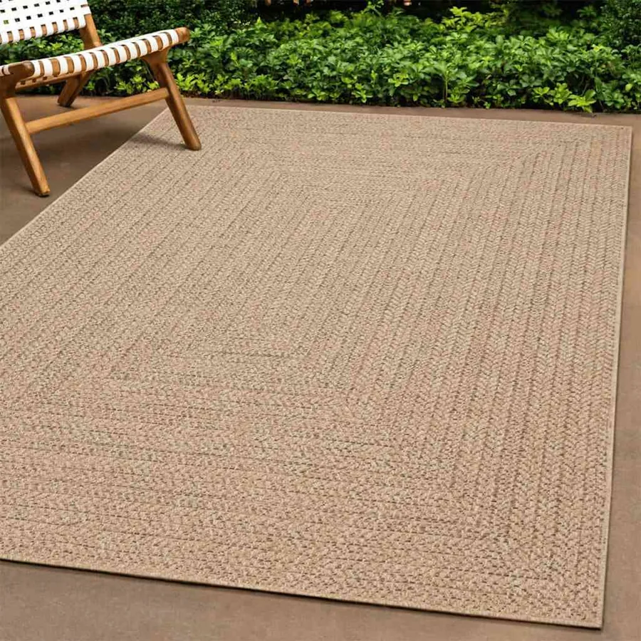Tapis ZIZUR 60x110 cm aspect de jute intérieur et extérieur