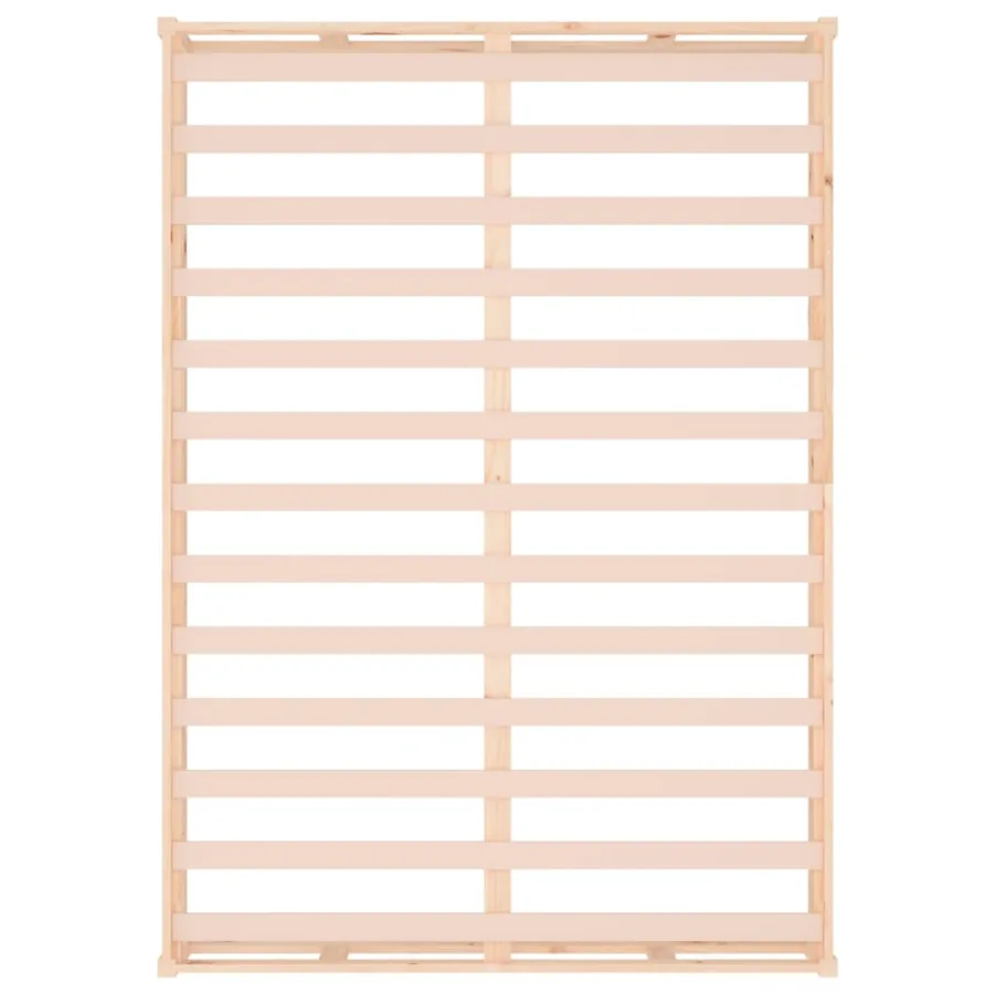 Cadre de lit sans matelas 135x190 cm bois massif - 7