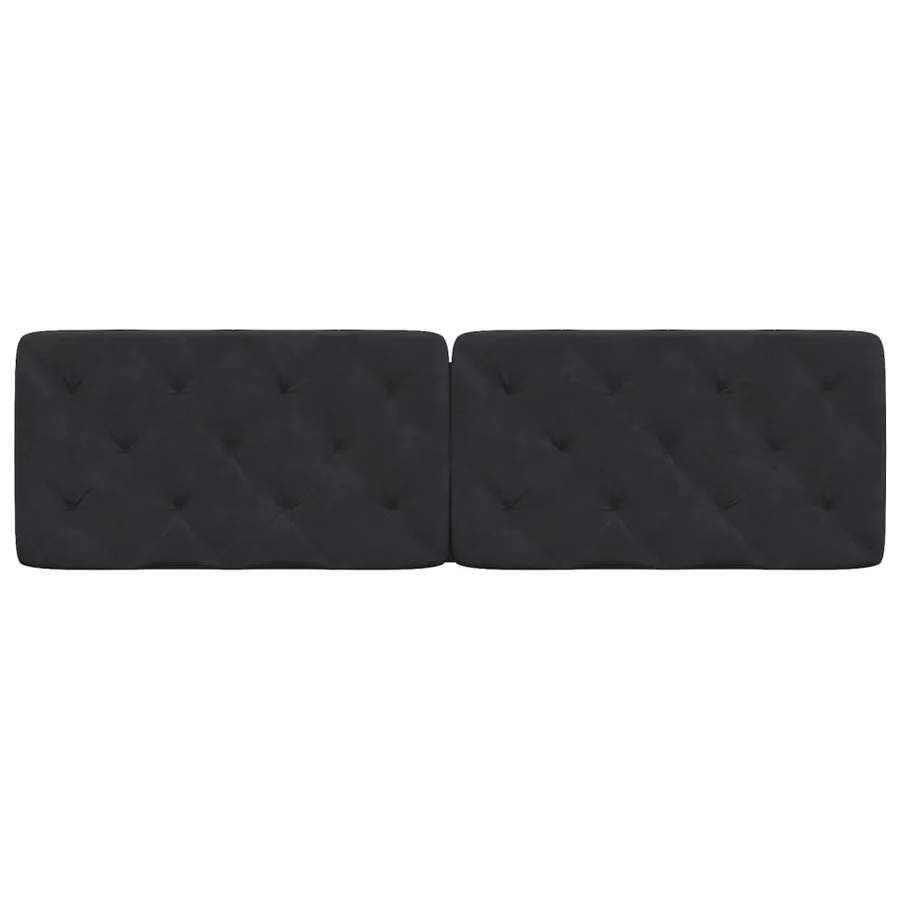 Coussin de tête de lit noir 180 cm velours - 5
