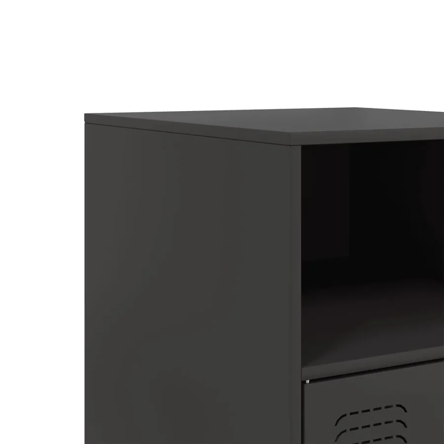 Tables de chevet 2 pcs noir 34,5x39x62 cm acier - 11