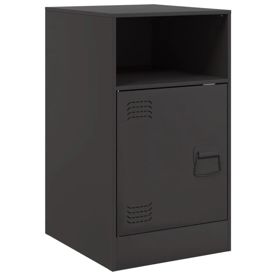 Tables de chevet 2 pcs noir 34,5x39x62 cm acier - 7