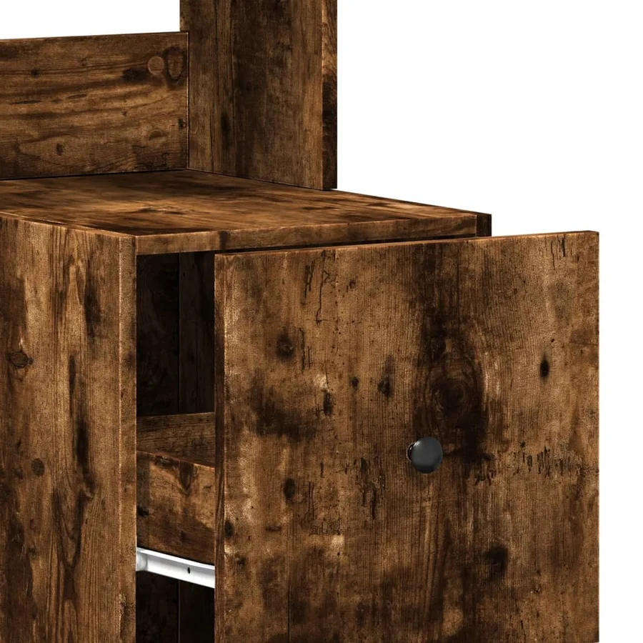 Armoire de cuisine chêne fumé 35x50x180 cm bois d'ingénierie - 9