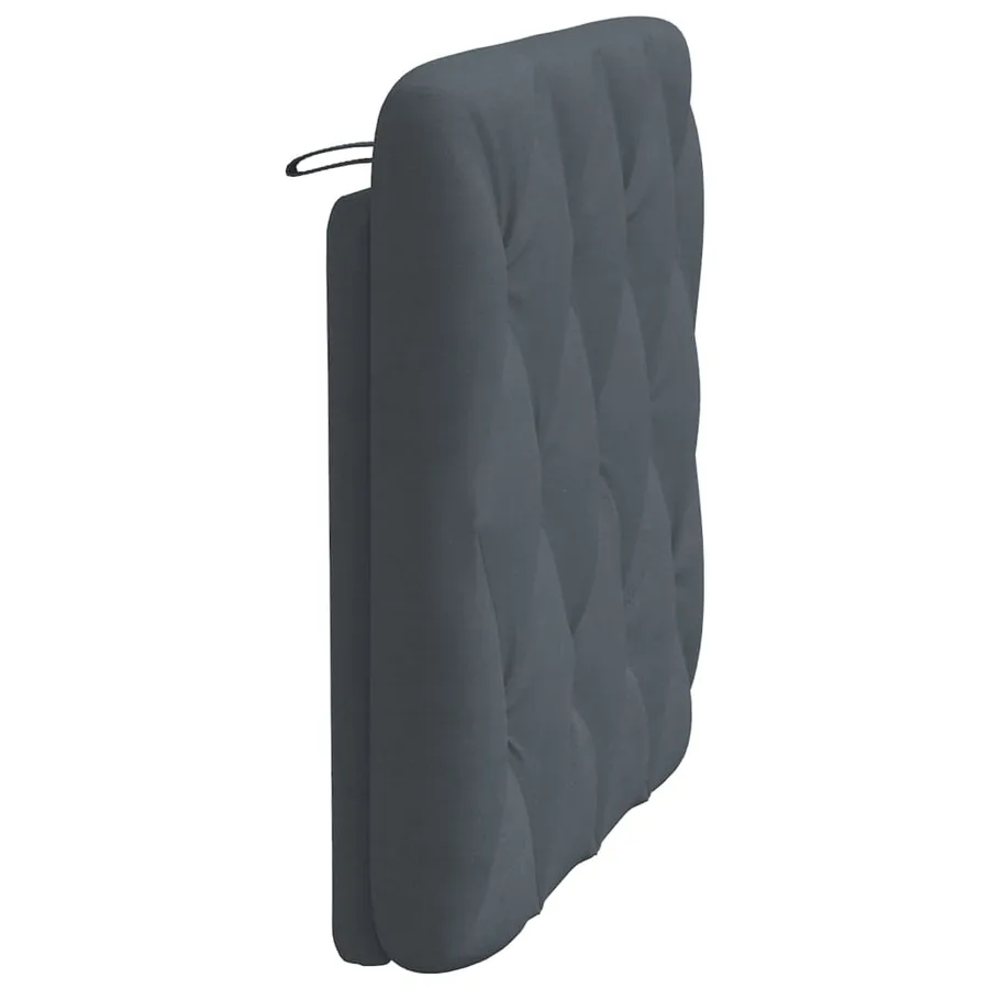 Coussin de tête de lit gris foncé 80 cm velours - 6
