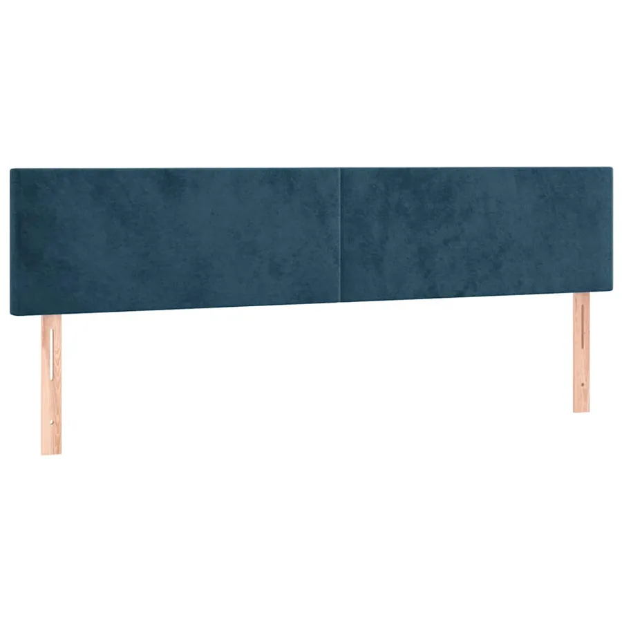 Sommier à lattes de lit et matelas Bleu foncé 200x200cm Velours - 6