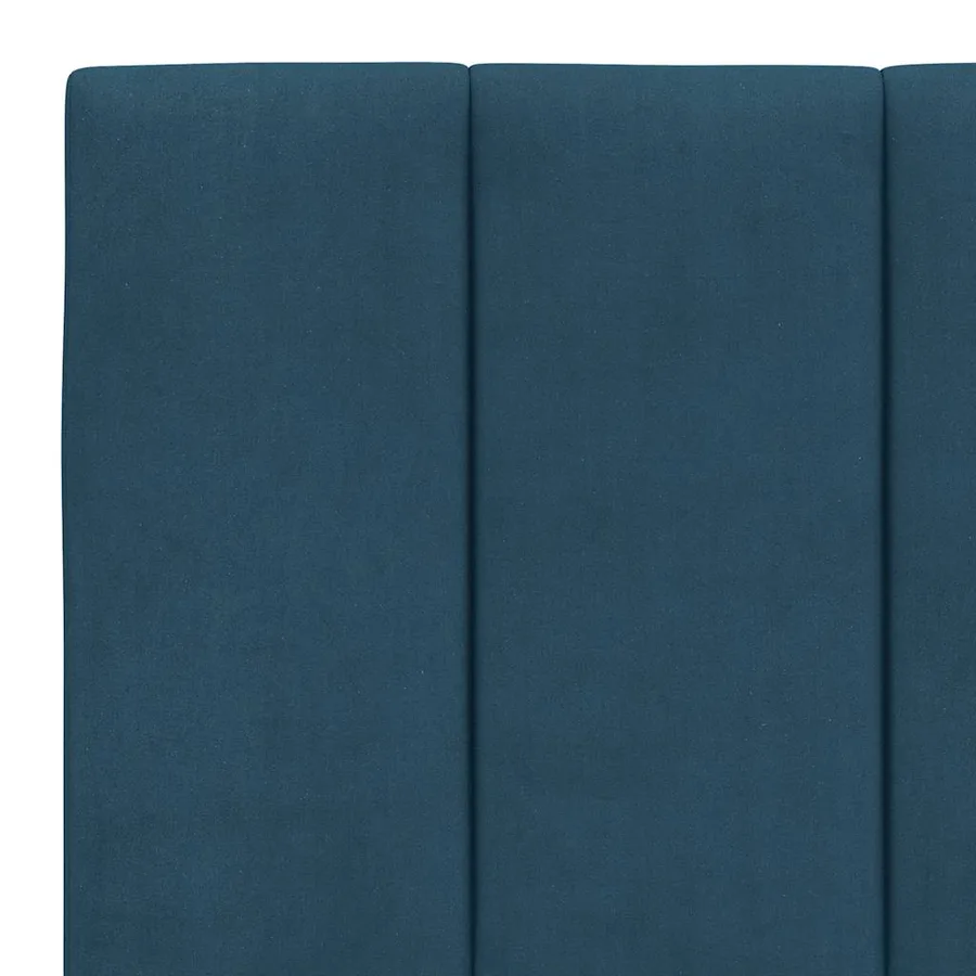 Cadre de lit sans matelas bleu 90x190 cm velours - 10