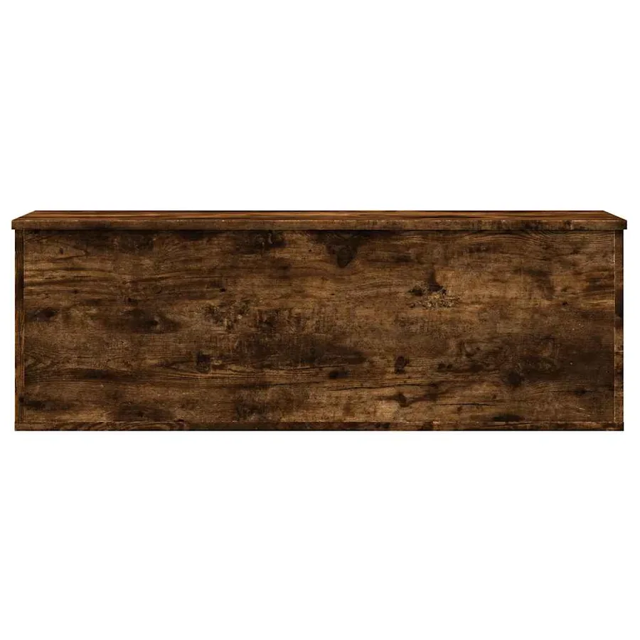 Boîte de rangement chêne fumé 102x35x35 cm bois d'ingénierie - 4