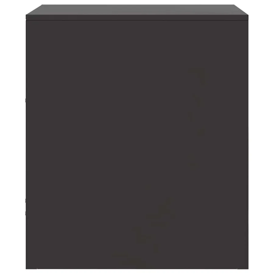 Table de chevet noir 34,5x39x44 cm acier - 8