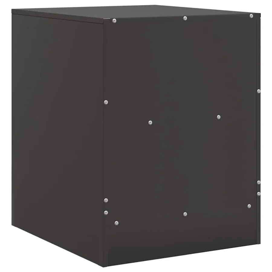 Table de chevet noir 34,5x39x44 cm acier - 9