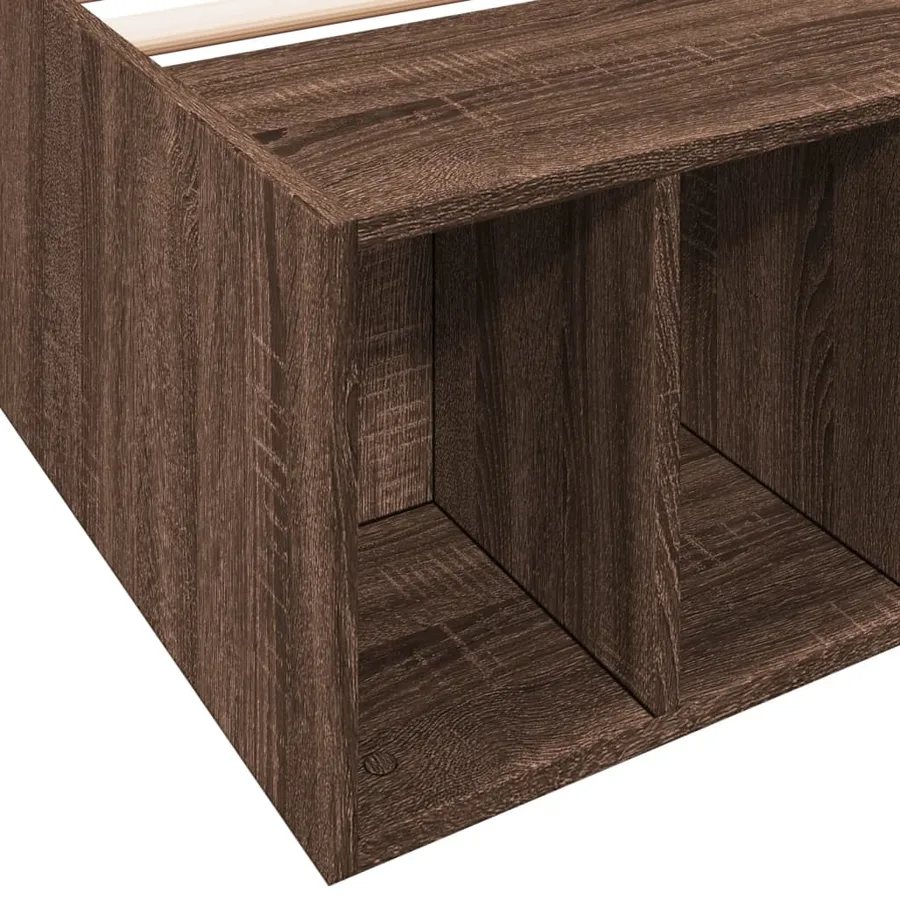 Cadre de lit sans matelas chêne marron 75x190 cm - 7