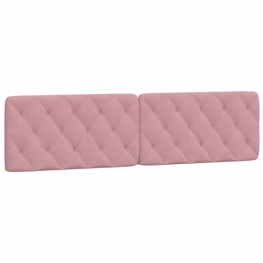 Lit avec matelas rose 200x200 cm velours - 5