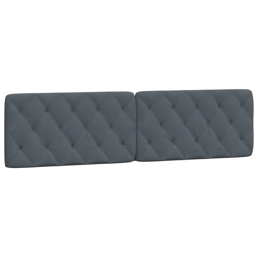 Coussin de tête de lit gris foncé 200 cm velours - 2
