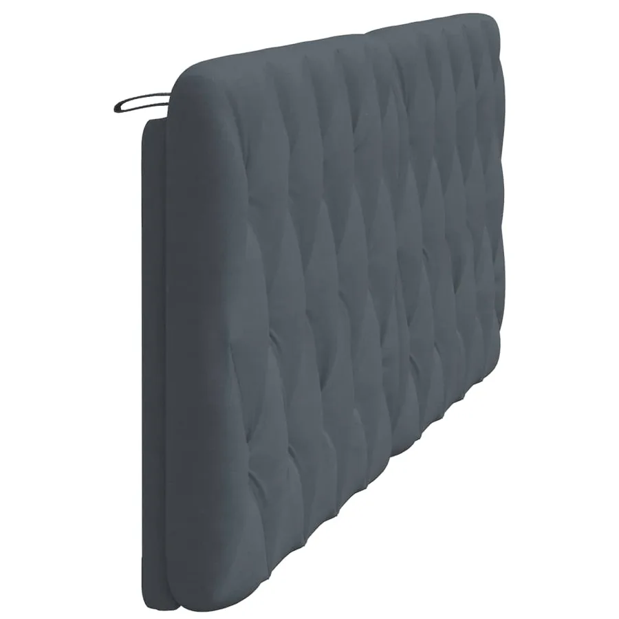Coussin de tête de lit gris foncé 200 cm velours - 6
