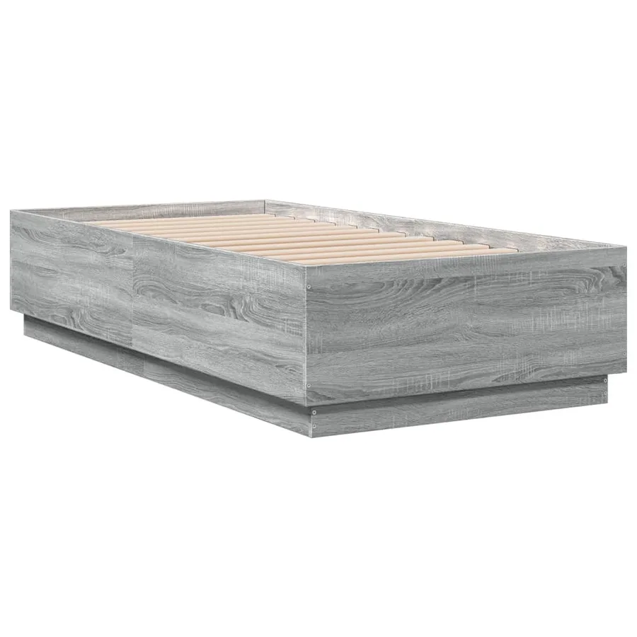 Cadre de lit avec LED sans matelas sonoma gris 75x190 cm - 3