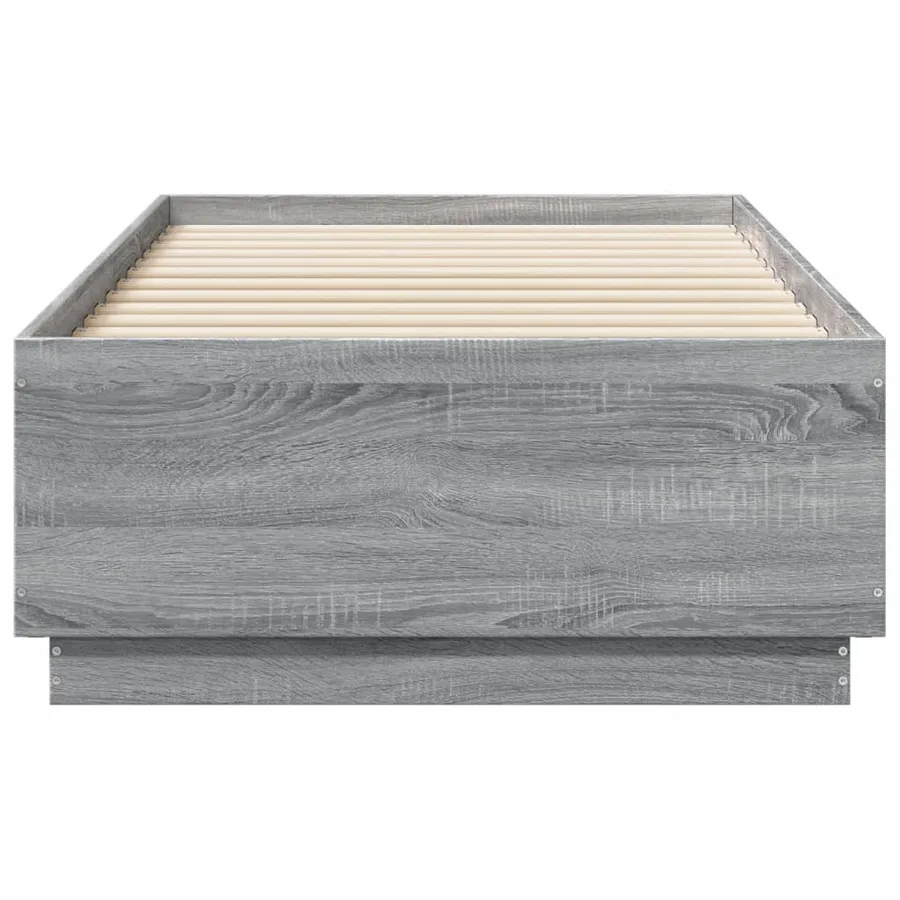 Cadre de lit avec LED sans matelas sonoma gris 75x190 cm - 6