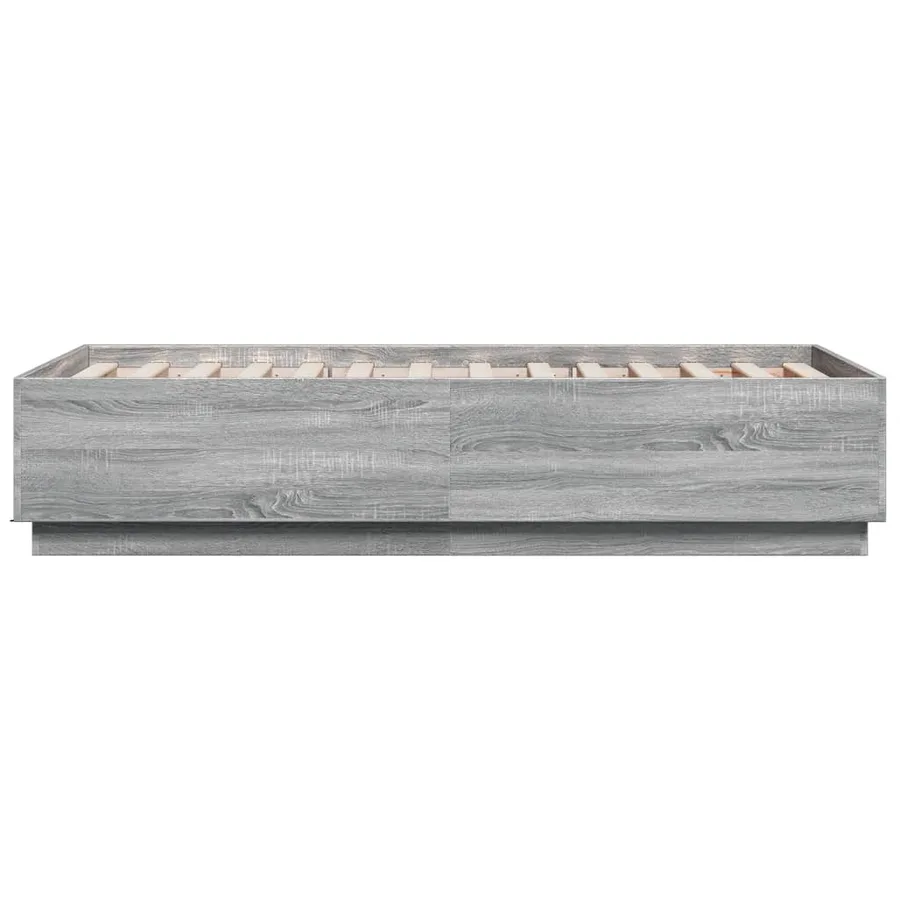 Cadre de lit avec LED sans matelas sonoma gris 75x190 cm - 7
