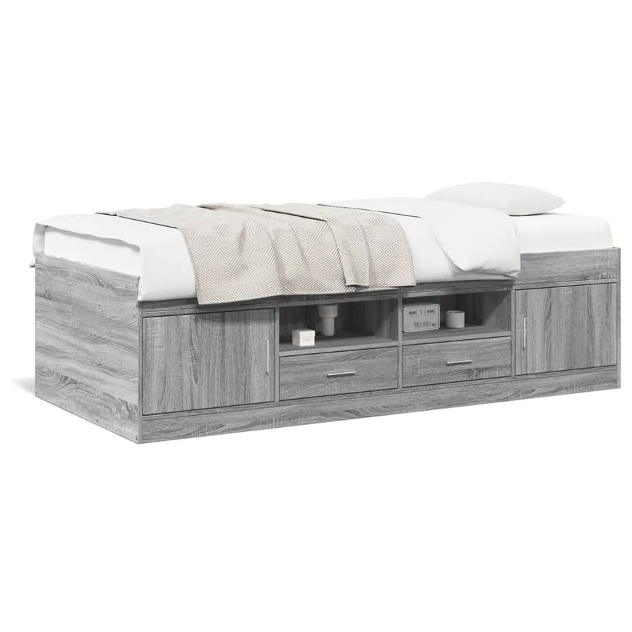 Lit de jour avec tiroirs sans matelas sonoma gris 90x190 cm - 2