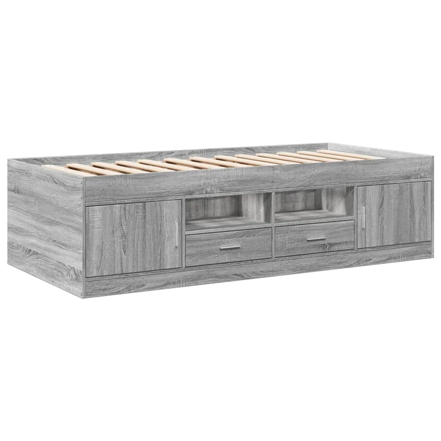 Lit de jour avec tiroirs sans matelas sonoma gris 90x190 cm - 3