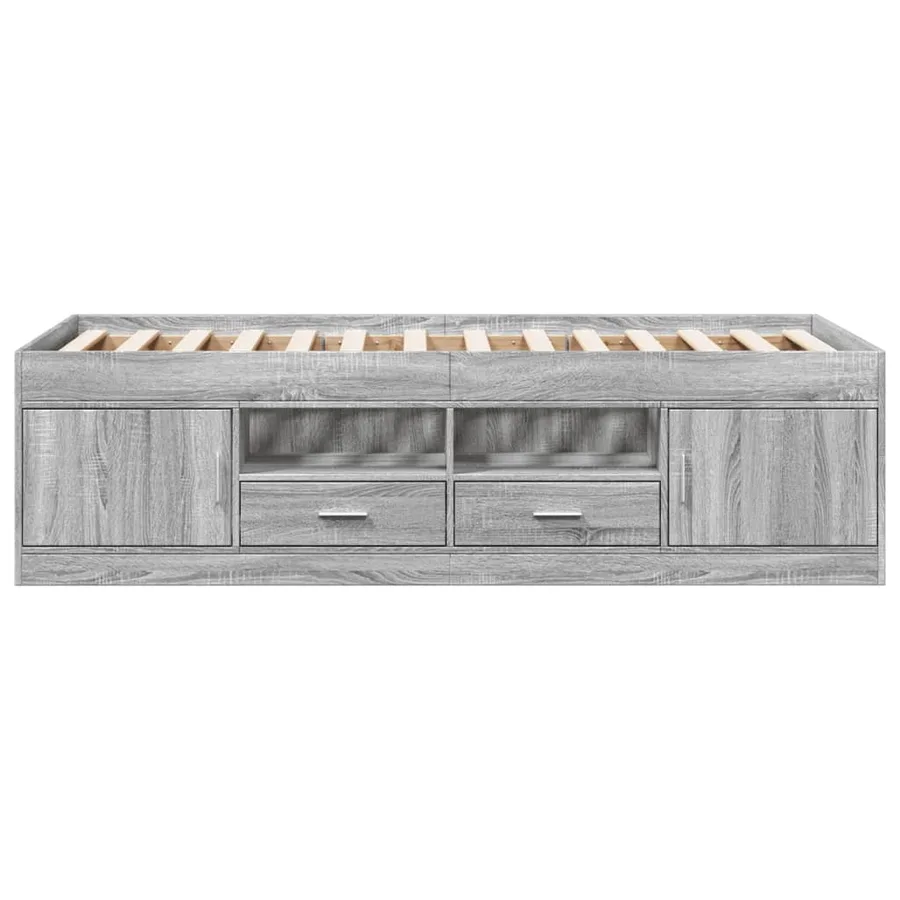 Lit de jour avec tiroirs sans matelas sonoma gris 90x190 cm - 4