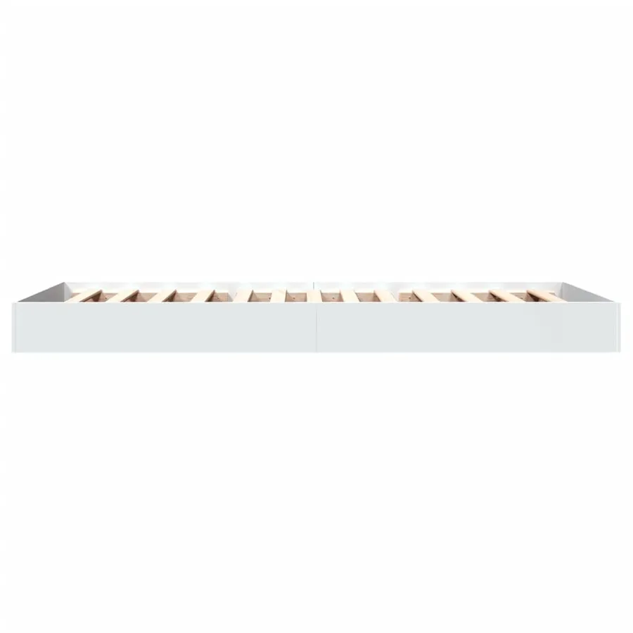 Cadre de lit sans matelas blanc 75x190 cm bois d'ingénierie - 5