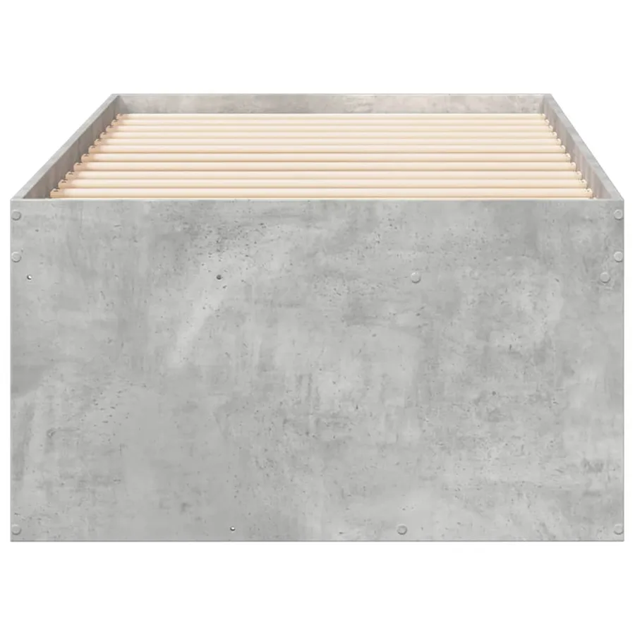 Lit de jour avec tiroirs sans matelas gris béton 90x190 cm - 5
