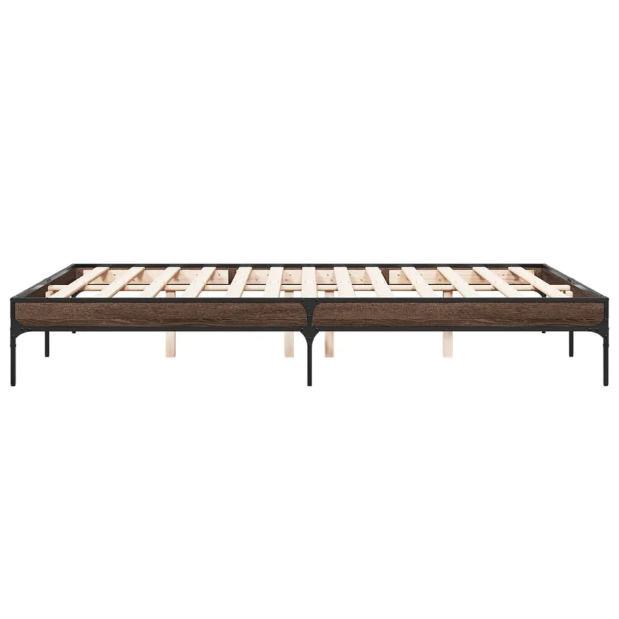 Cadre de lit sans matelas chêne marron 160x200 cm - 5