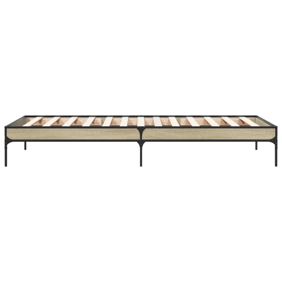 Cadre de lit sans matelas chêne sonoma 100x200 cm - 5