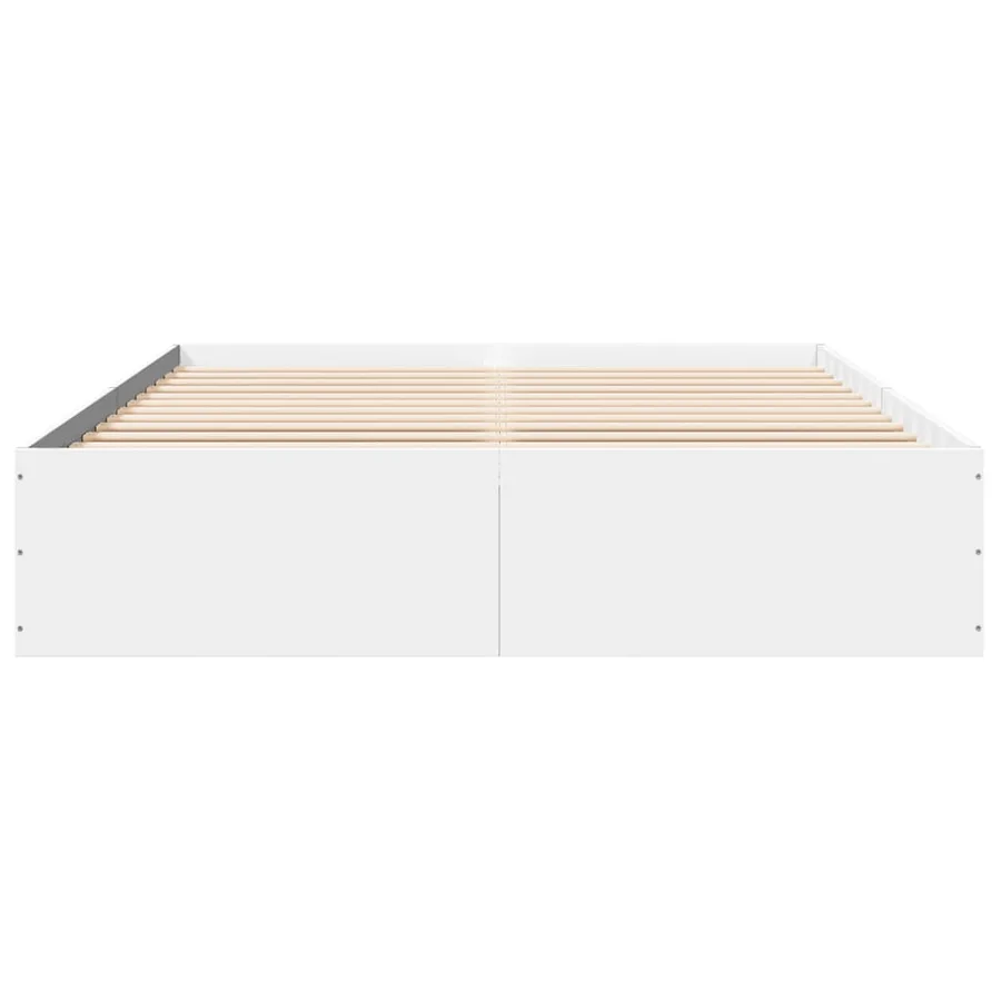 Cadre de lit sans matelas blanc 150x200 cm - 4