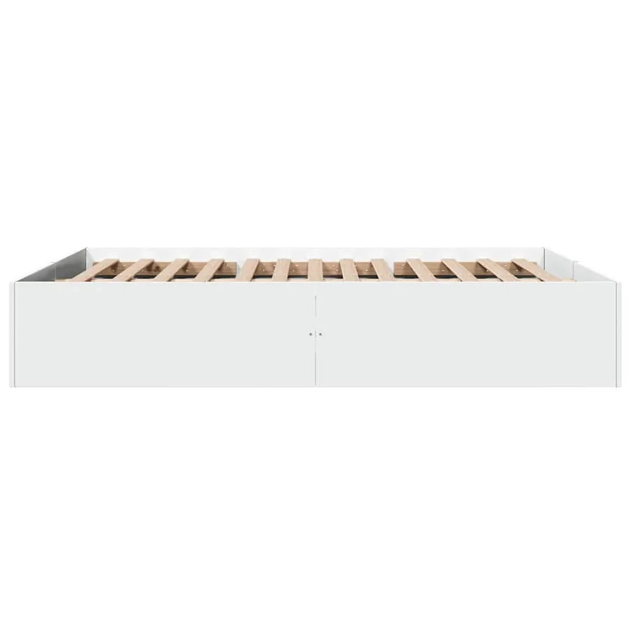 Cadre de lit sans matelas blanc 150x200 cm - 5