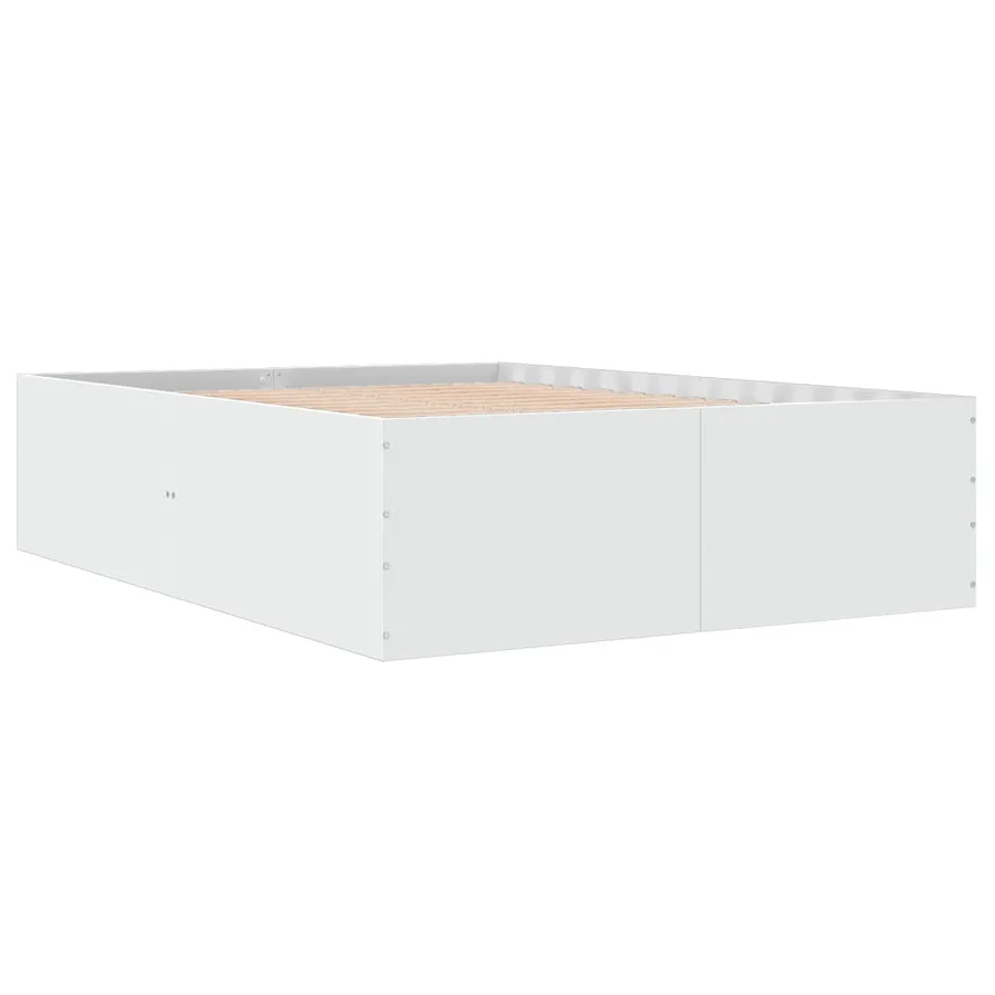 Cadre de lit sans matelas blanc 135x190 cm - 3