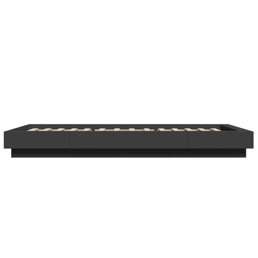 Cadre de lit sans matelas noir 75x190 cm - 5