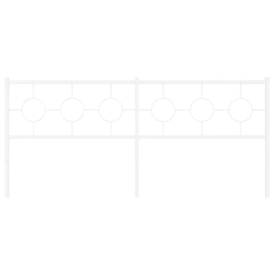 Tête de lit de remplacement métal blanc 193 cm - 3