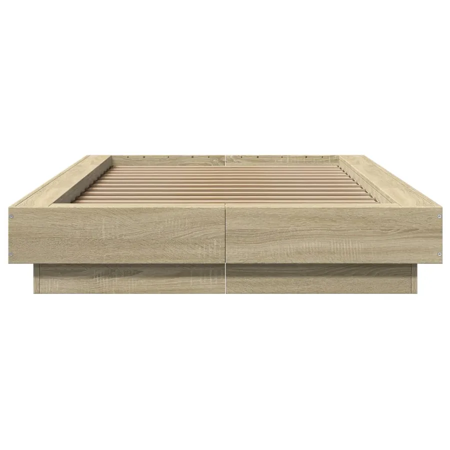 Cadre de lit sans matelas chêne sonoma 90x200 cm - 4