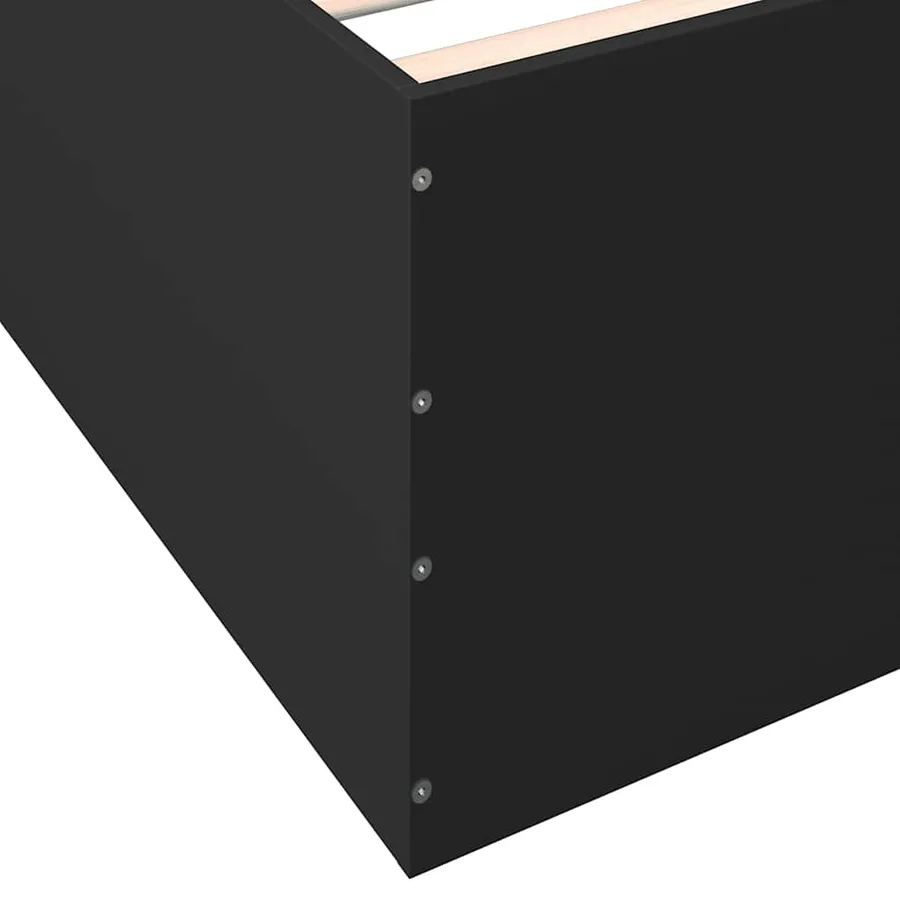 Cadre de lit sans matelas noir 120x190 cm - 8